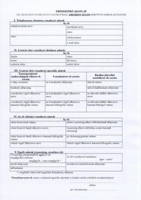 Ebösszeíró adatlap